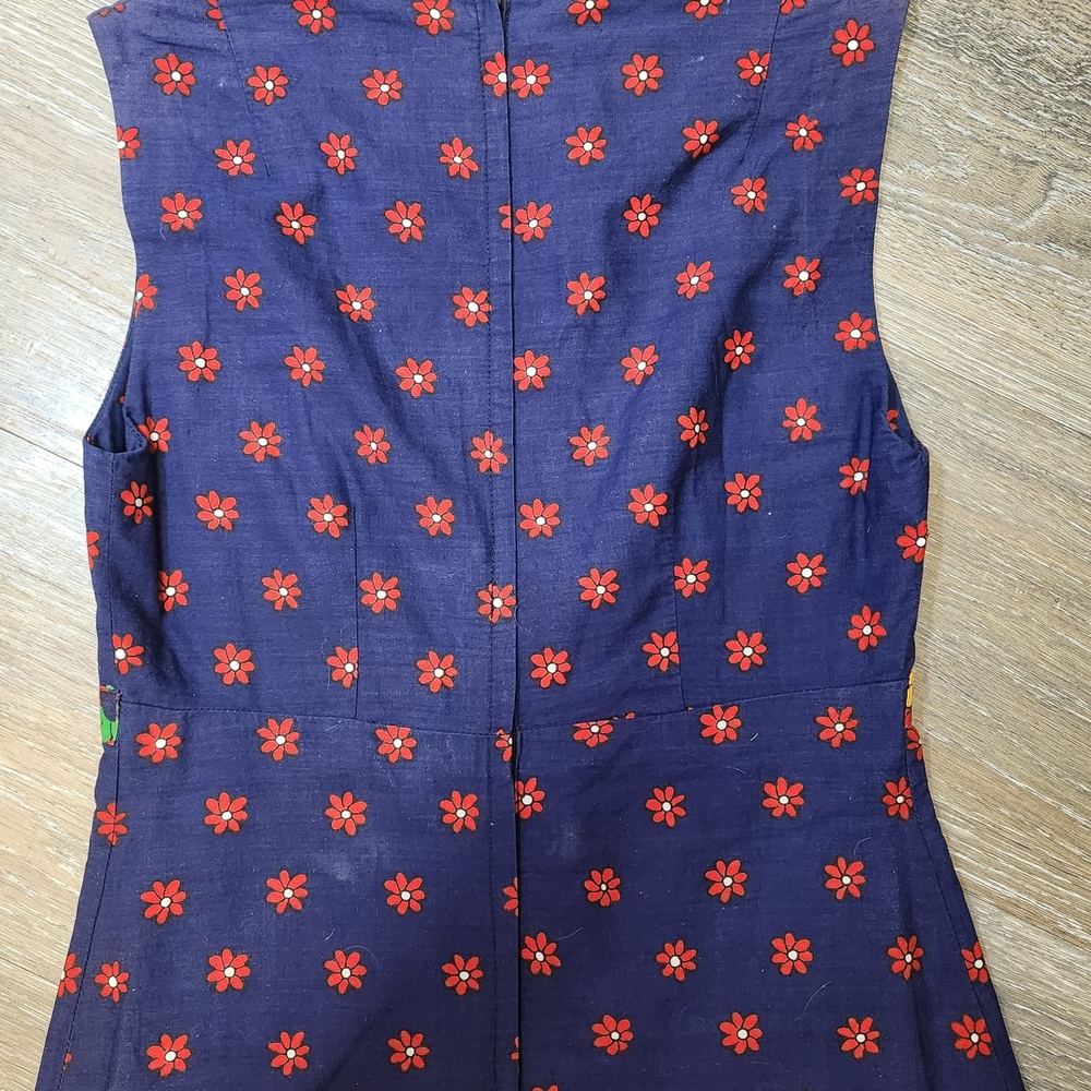 Authentic Real 60's Hippy Super Vintage Maxi Dress Rare Floral Pattern Woodstock - Picture 7 of 11